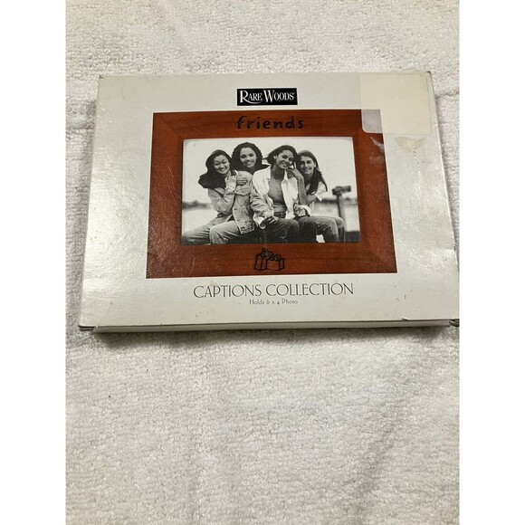 Vintage Rare Woods "Friends" Wooden Frame for 4x6 Back Stand - Picture 3 of 4